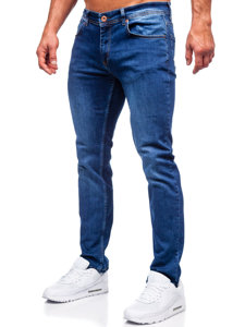 Pantalón vaquero regular fit para hombre azul oscuro Bolf 4956