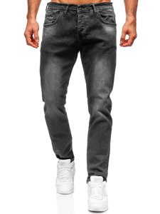 Pantalón vaquero regular fit para hombre negro Bolf R907