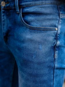 Pantalón vaquero skinny fit para hombre azul oscuro Bolf KX398