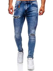 Pantalón vaquero slim fit para hombre azul oscuro Bolf 85001S0