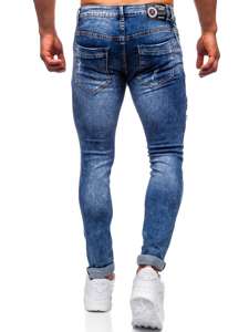 Pantalón vaquero slim fit para hombre azul oscuro Bolf 85004S0