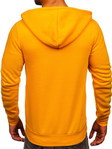 Sudadera abierta con capucha para hombre color amarillo Bolf 2161