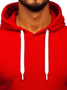 Sudadera con capucha para hombre rojo Bolf 1004-1