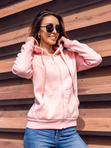 Sudadera con capucha para mujer rosa claro Bolf W03B-56