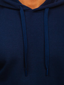 Sudadera tipo canguro con capucha para hombre azul oscuro Bolf 1004