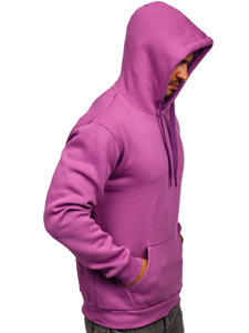 Sudadera tipo canguro con capucha para hombre violeta Bolf 1004