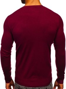Suéter básico para hombre color burdeos Bolf YY01